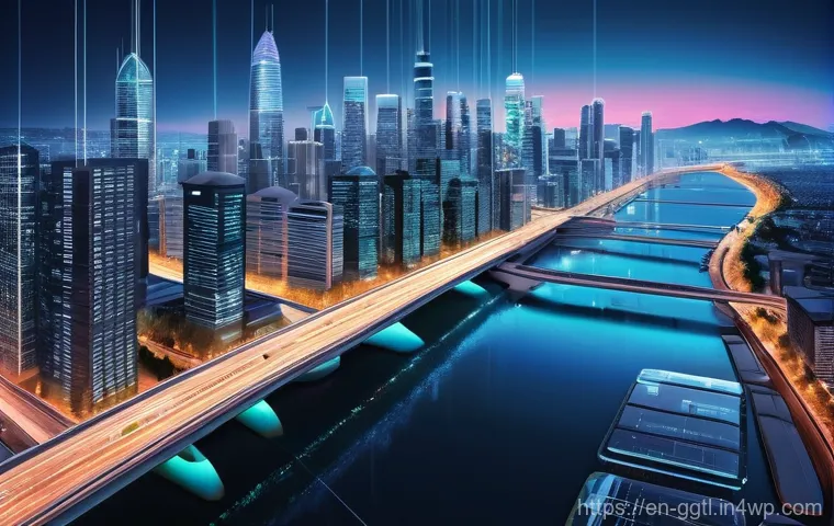 디지털 트윈을 통한 공정 최적화 방법 - **Prompt:** A fleet of modern delivery trucks, some parked in a maintenance bay, others in motion on...
